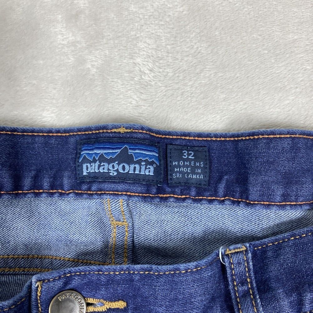 Patagonia Jeans Women 32X31 Blue Denim‎ Organic Cotton Blend Regular Slim - Picture 5 of 10